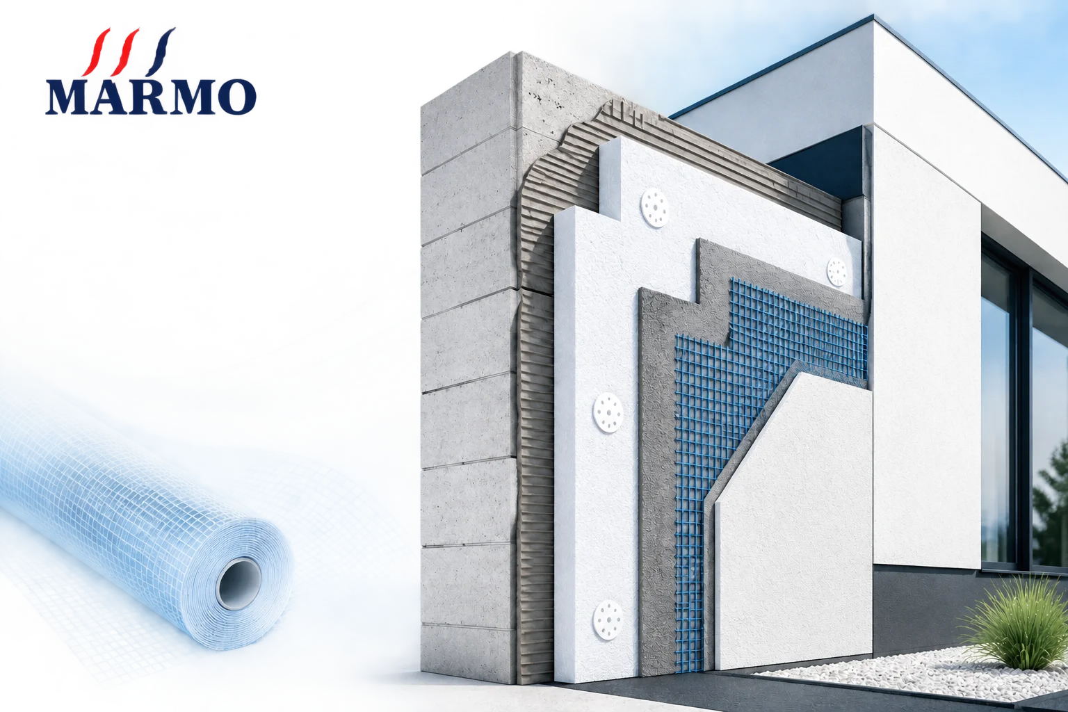 وری فایبرگلاس مناسب سیستم ETICS باید مقاوم به قلیا